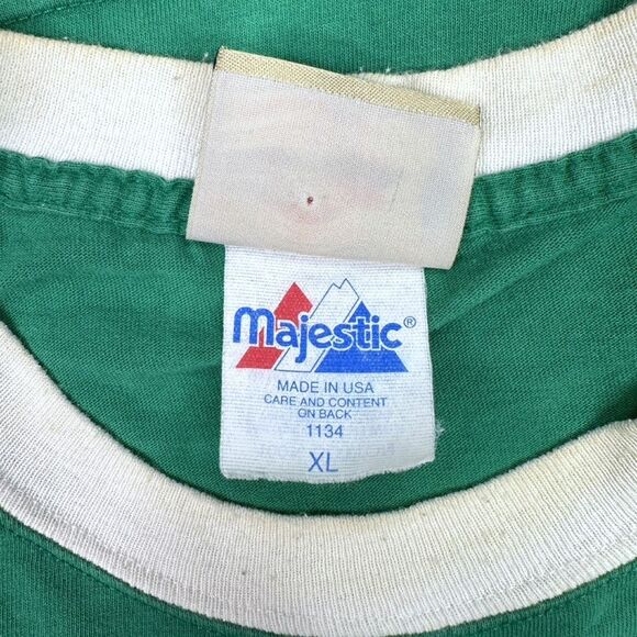 Vintage Hardwood Classics x Majestic Boston Celtics Ringer Tee - Size XL - Picture 4 of 11